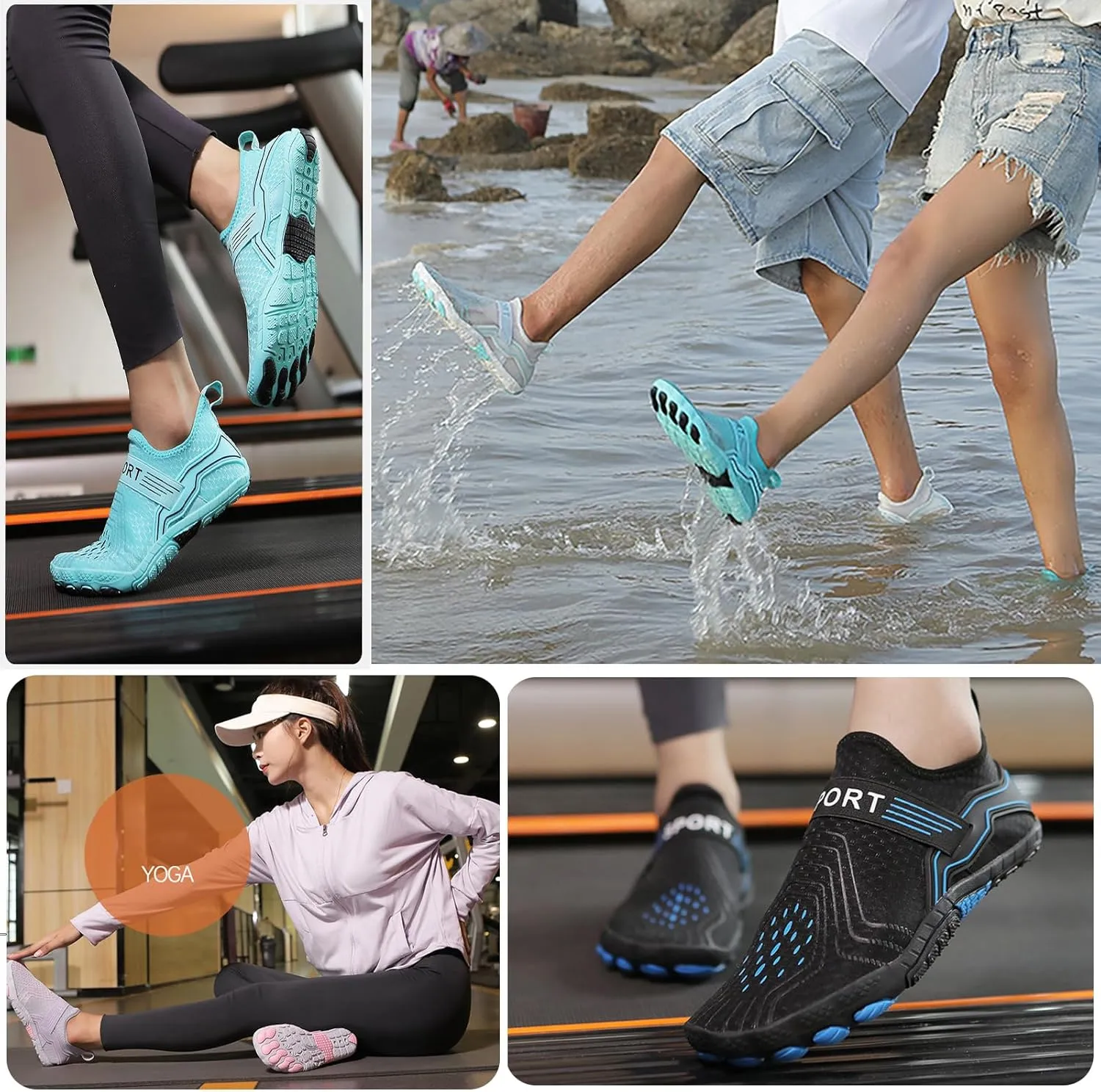 Barefoot Shoes Men Women Water Shoes Trail Running Beach Shoes Fitness Water Trainers for Gym Swimming Snorkeling Surfing Wading Shoes Bathing Shoes Quick Dry