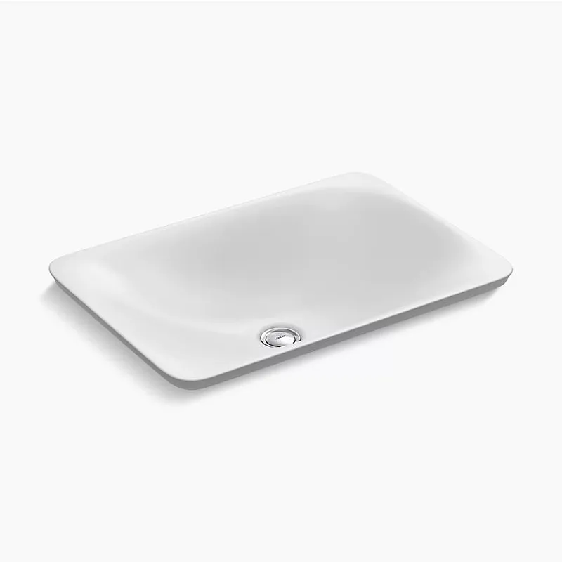 Carillon Rectangle Wading Pool 14.56" x 21.13" x 6.13" Vitreous China Vessel Bathroom Sink in White