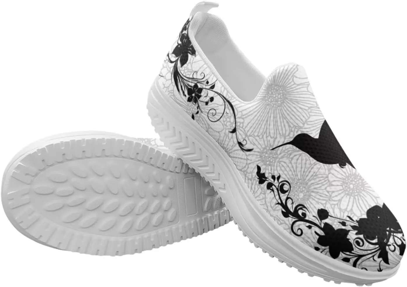 Howilath Slip on Sneakers Womens Platform Shoes Casual Sport Shoes Anti-Skid Running Sneakers with Thick Rocking Bottom