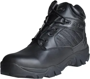 Men's Ultralight Tactical Military Boots, Comfort Breathable with Zipper Rubber Sole Hiking Shoes, Outdoor Lace-up Sports Durable Desert Combat Shoes