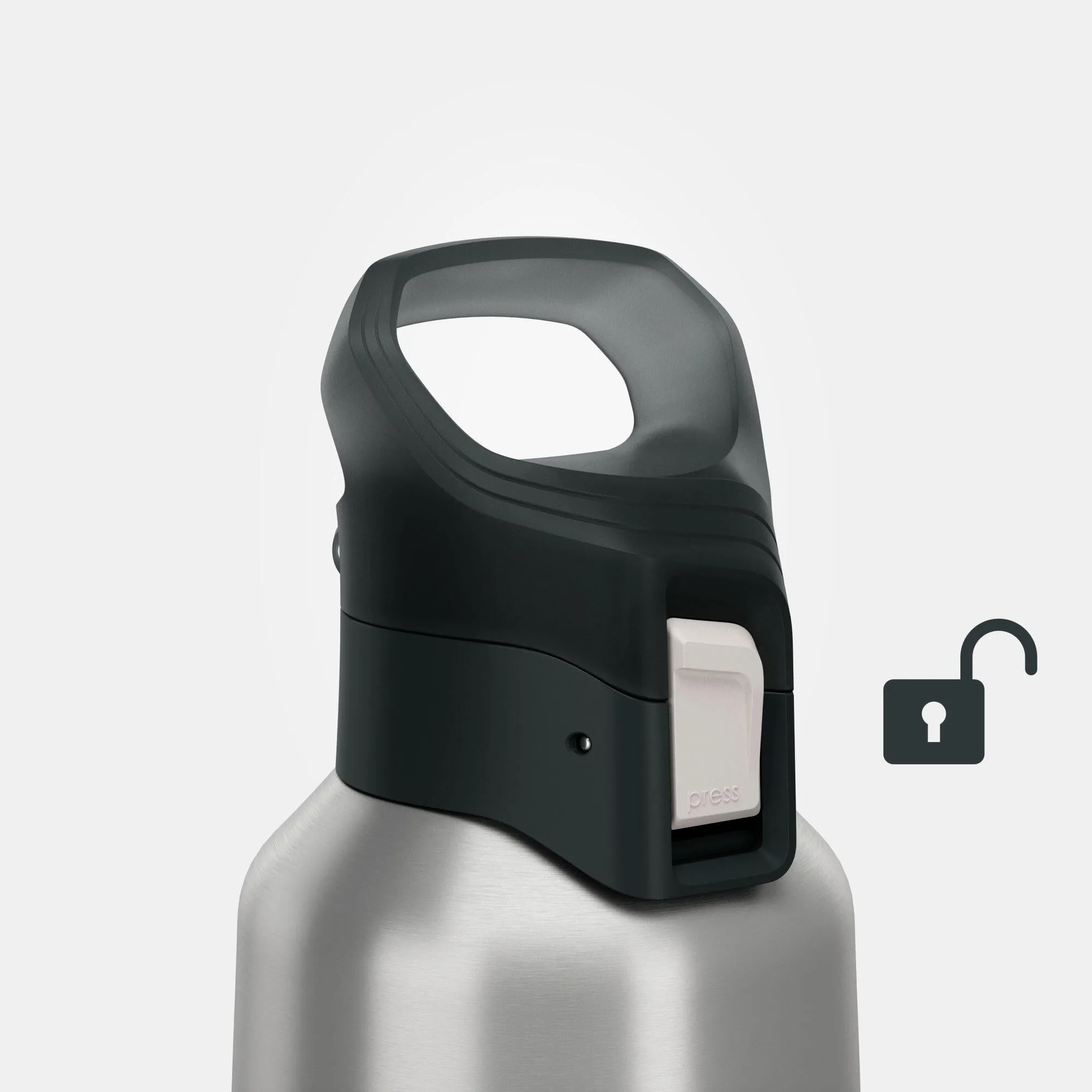 Quechua MH500 Double Wall Insulated Stainless Steel Hiking Water Bottle 27oz