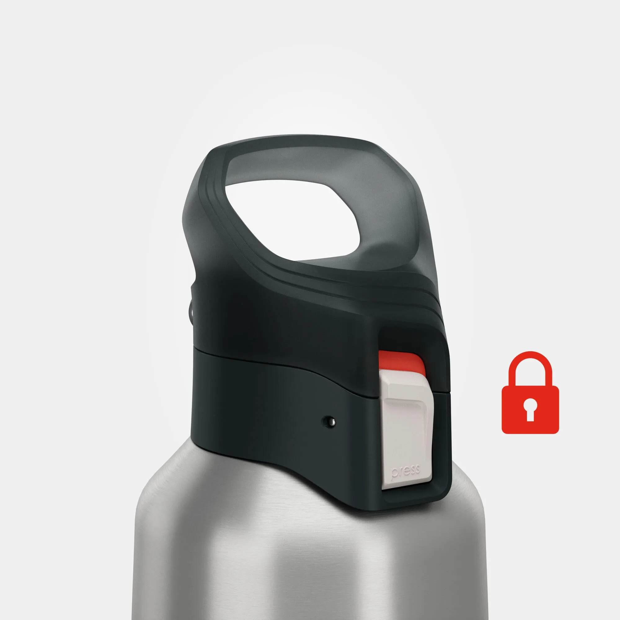 Quechua MH500 Double Wall Insulated Stainless Steel Hiking Water Bottle 27oz