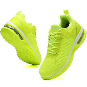 SKDOIUL Running Shoes for Women Sneakers Size 8.5 Fluorescent Green Athletic Tennis Walking Sneakers Woman Fashion Sport Gym Workout Shoes