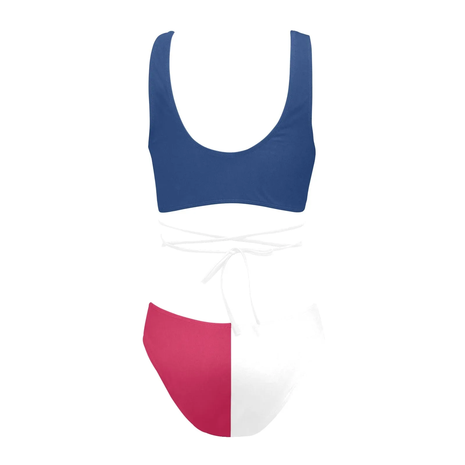 tex blue 2 Cross String Bikini Set (Model S29)