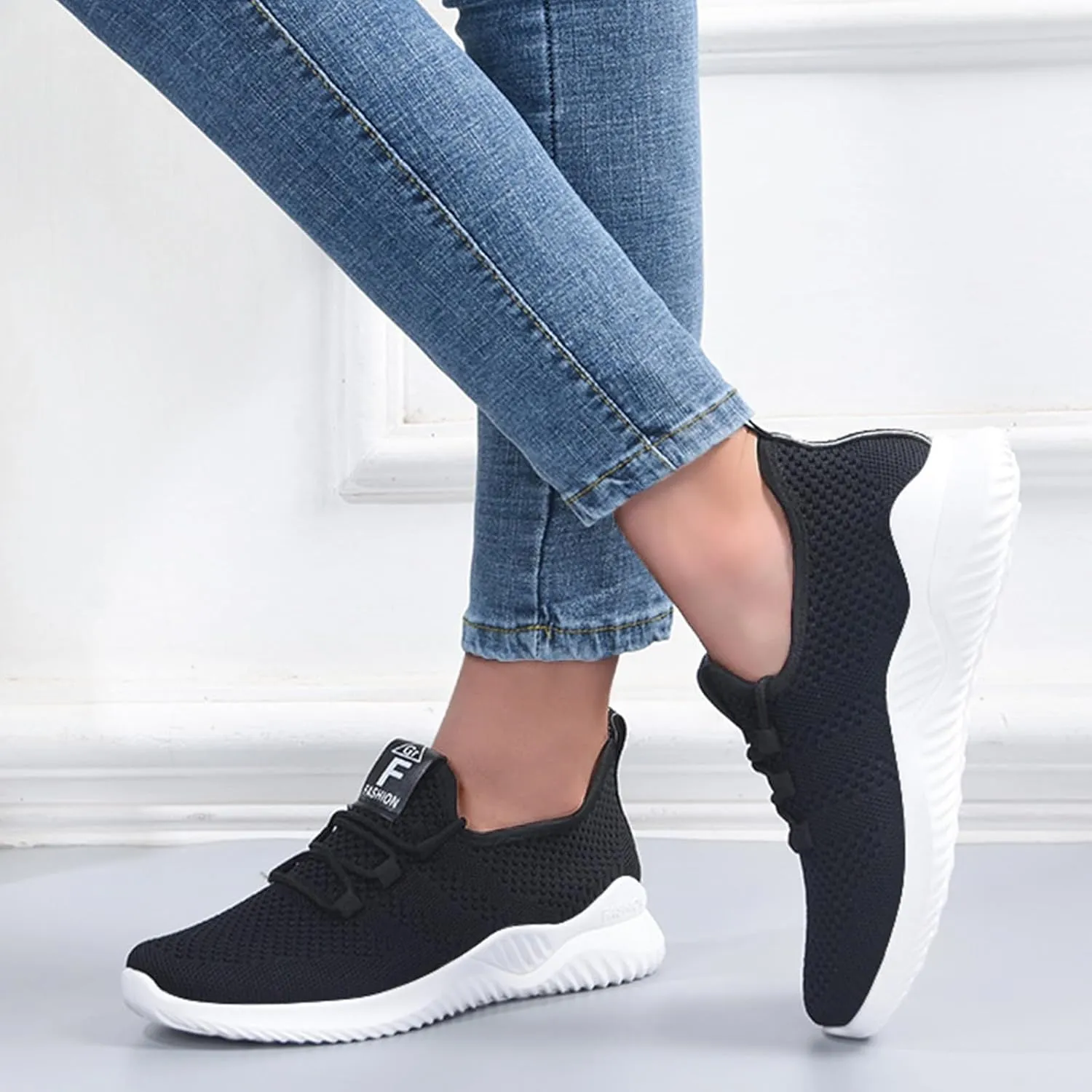 Womens Slip On Walking Shoes Wide Width Breathable Sneakers Air Cushion Road Running Shoe Workout Athletic Lightweight Casual Sport Shoes Ultra Light Tennis Gym Workout Training Shoe